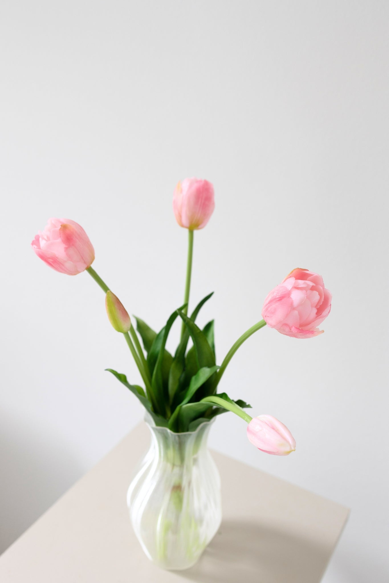 Kunstige Layered tulipaner - Light Pink